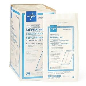 39 Extra Absorbent Abdominal Pads 5x9